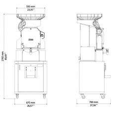 Автоматическая соковыжималка для апельсинов ZumeX Speed  Pro Self-Service Podium  drain-clean system